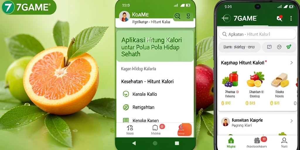 Antarmuka aplikasi 7GAME untuk menghitung kalori dengan mudah.