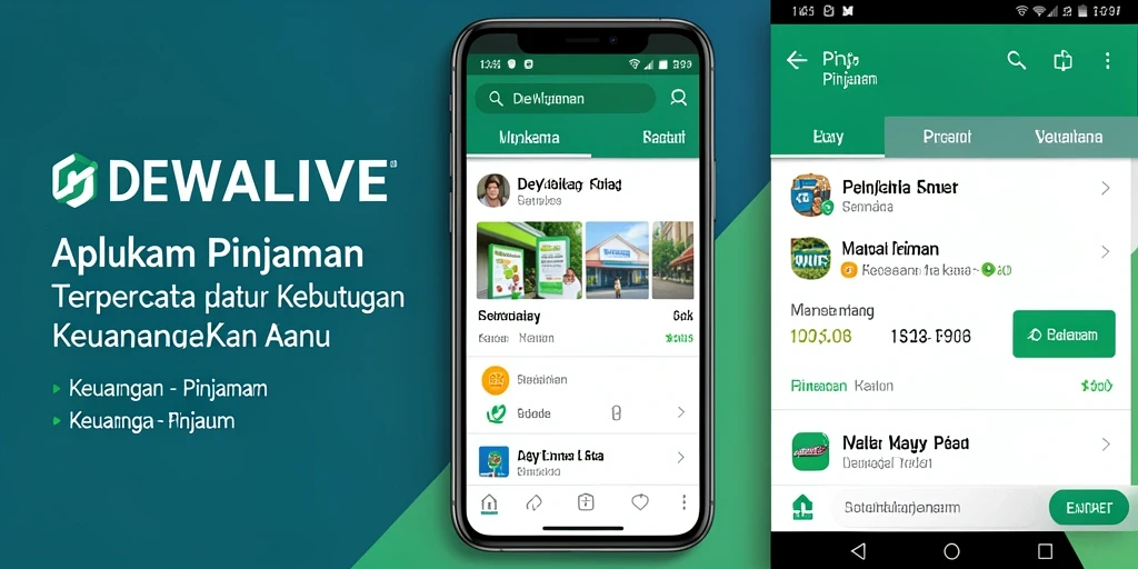 Tampilan antarmuka DEWALIVE yang mudah digunakan untuk pinjaman.