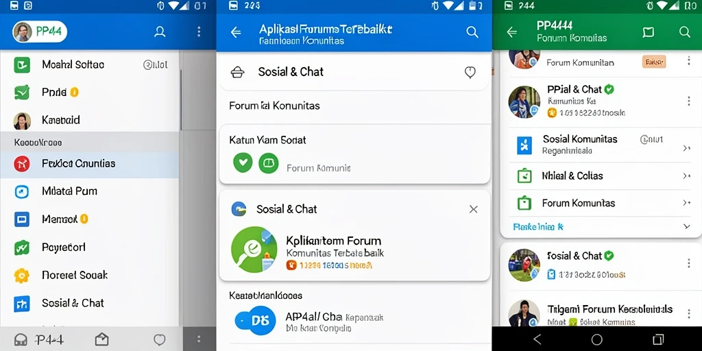 Tampilan antarmuka utama PP444 yang interaktif dan menarik.
