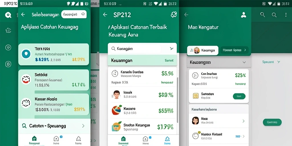 Antarmuka aplikasi Catatan Keuangan SP212 yang sederhana dan intuitif.